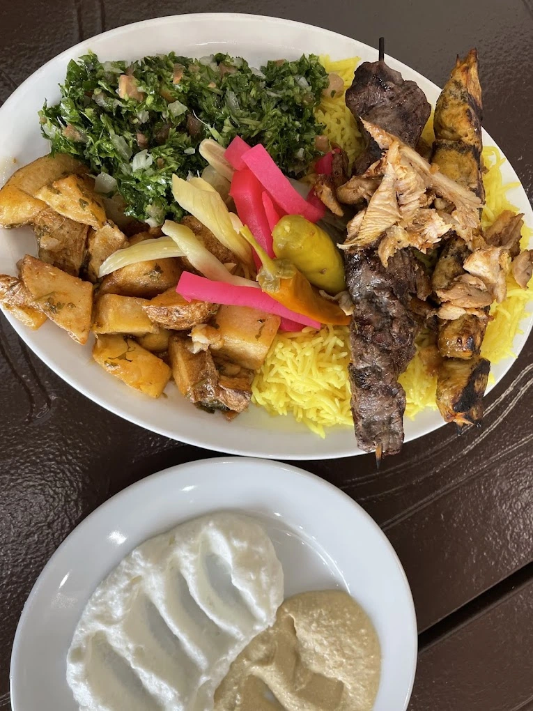 Authentic Syrian donair and shawarma restaurant interior at Donair & Shawarma House West Edmonton